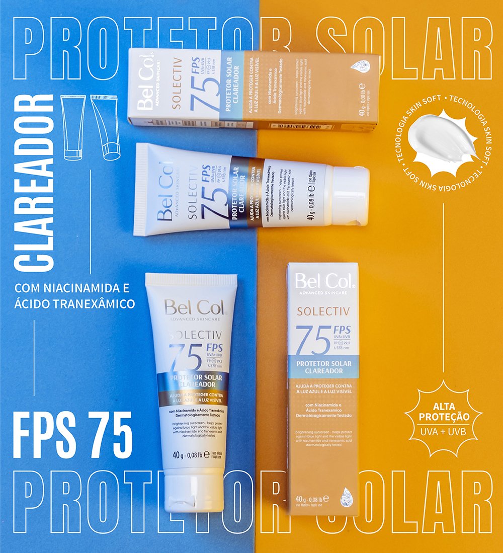 スキンケア Solectiv Protetor Solar Clareador FPS75 40g – Bel Col